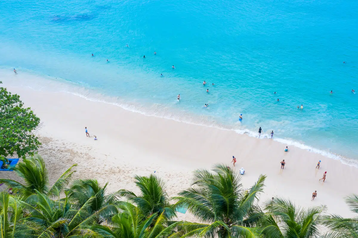 aerial view of Phuket's Patong beach